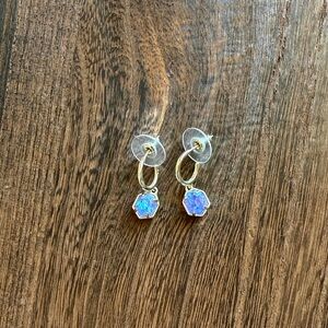 Kendra Scott purple illusion hoop Huggies